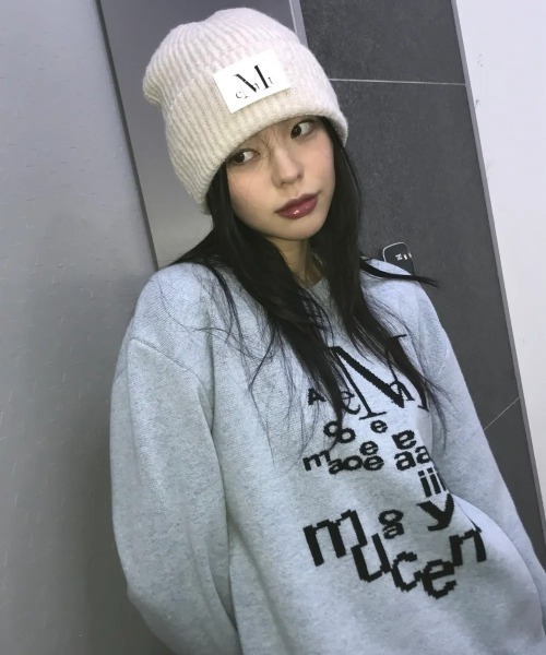 MUCENT(ムセント)の「【日本未発売/WEB限定】MUCENT(ムセント)/ロング ニット ビーニー ニット帽/BOOT LONG KNIT BEANIE(ニットキャップ/ビーニー・レディース・ブラック/アイボリー/グレー・FREE)」の12枚目の写真