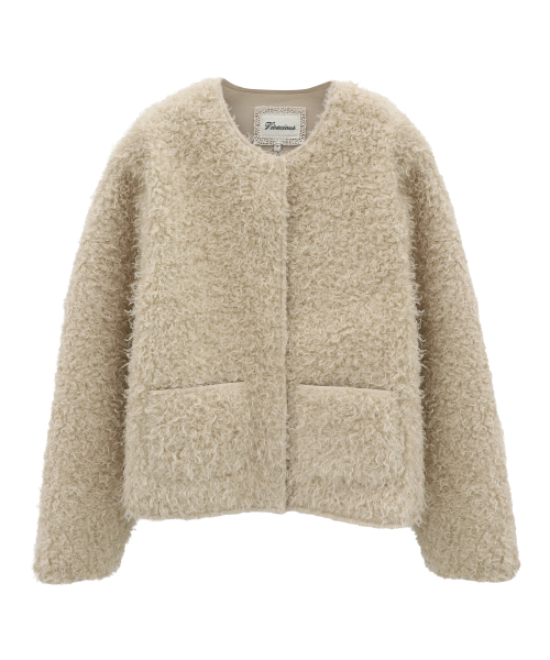 Vivacious（ビバシャス）の「Douce Touch Jacket BEIGE（ムートンコート・レディース・ベージュ・SMALL/MEDIUM）」の4枚目の写真