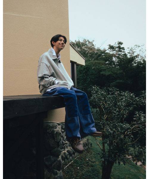 ANGLAN（アングラン）の「Boxing Pocket Collar Sweat Shirt - Grey（スウェット・メンズ・その他・FREE）」の9枚目の写真