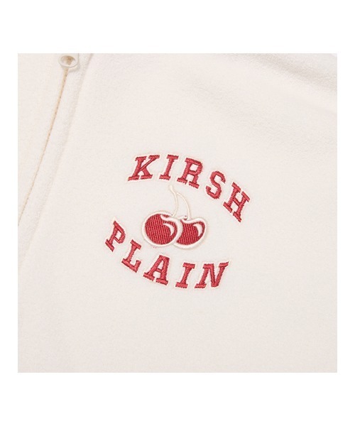 KIRSH（キルシー）の「KIRSH Terry Semi-Crop Hoodie Zip-Up キルシー テリー セミクロップ ジップアップ フーディー（パーカー・レディース・アイボリー/ネイビー・1）」の6枚目の写真