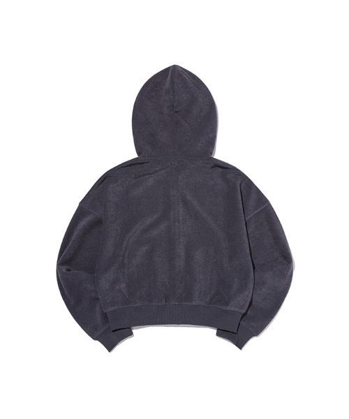 KIRSH（キルシー）の「KIRSH Terry Semi-Crop Hoodie Zip-Up キルシー テリー セミクロップ ジップアップ フーディー（パーカー・レディース・アイボリー/ネイビー・1）」の9枚目の写真