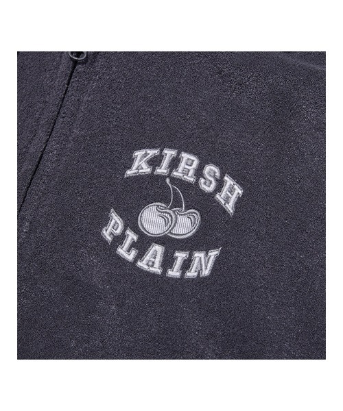 KIRSH（キルシー）の「KIRSH Terry Semi-Crop Hoodie Zip-Up キルシー テリー セミクロップ ジップアップ フーディー（パーカー・レディース・アイボリー/ネイビー・1）」の11枚目の写真