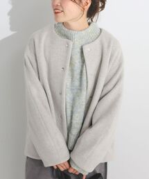 le.coeur blanc | ノーカラーコクーンミドルコート(ノーカラーコート)
