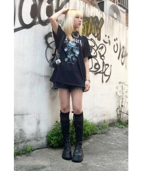 YOUTHKREW(ユースクルー)の「YK ジヒTシャツ - ブラック(Tシャツ/カットソー・レディース・その他・LARGE/MEDIUM)」の12枚目の写真