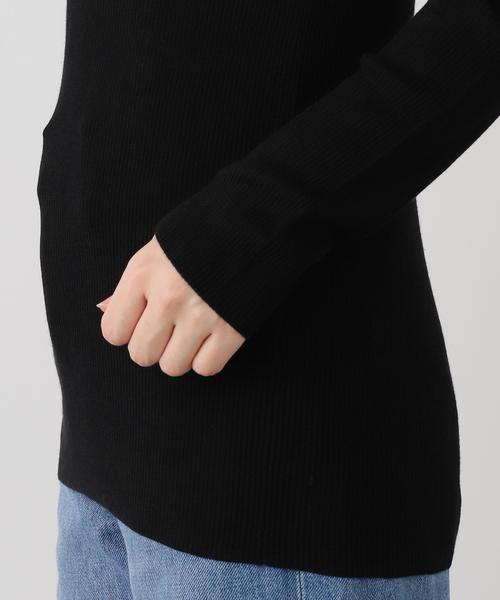 セール】*Wool Sheer Rib タートルネック プルオーバー（ニット