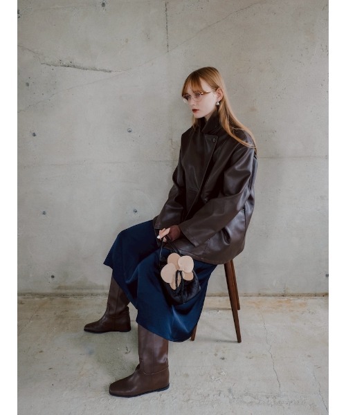 sahara（サハラ）の「2way Collar Over Jacket/２ウェイカラーオーバージャケット（その他アウター・レディース・ブラック/ブラウン/クリーム・FREE）」の12枚目の写真