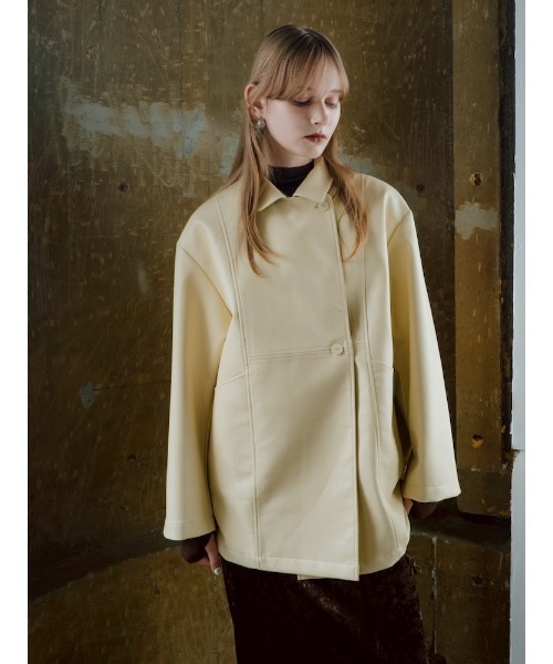 セール】2way Collar Over Jacket/2ウェイカラーオーバージャケット