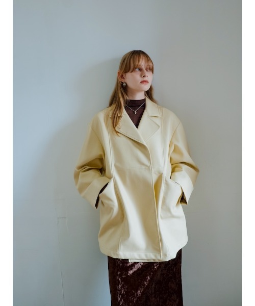 sahara（サハラ）の「2way Collar Over Jacket/２ウェイカラーオーバージャケット（その他アウター・レディース・ブラック/ブラウン/クリーム・FREE）」の18枚目の写真