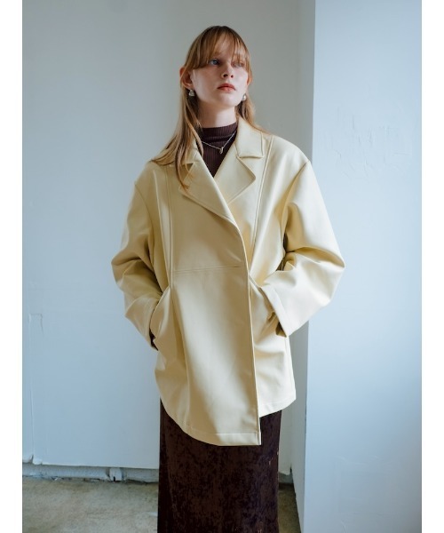 セール】2way Collar Over Jacket/2ウェイカラーオーバージャケット