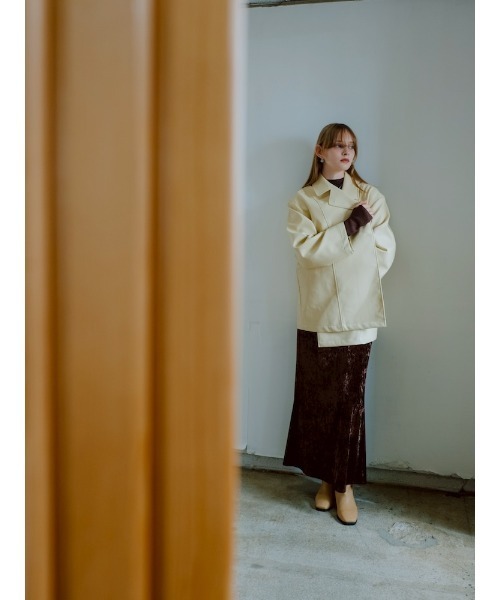 sahara（サハラ）の「2way Collar Over Jacket/２ウェイカラーオーバージャケット（その他アウター・レディース・ブラック/ブラウン/クリーム・FREE）」の20枚目の写真