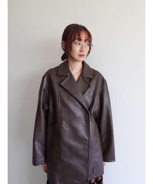 セール】2way Collar Over Jacket/2ウェイカラーオーバージャケット