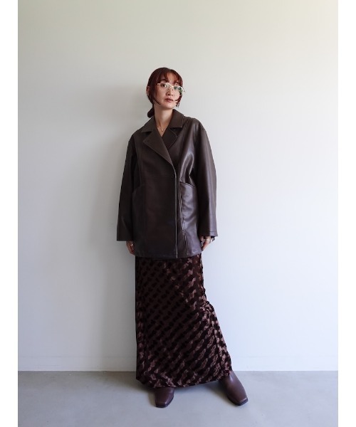 sahara（サハラ）の「2way Collar Over Jacket/２ウェイカラーオーバージャケット（その他アウター・レディース・ブラック/ブラウン/クリーム・FREE）」の13枚目の写真