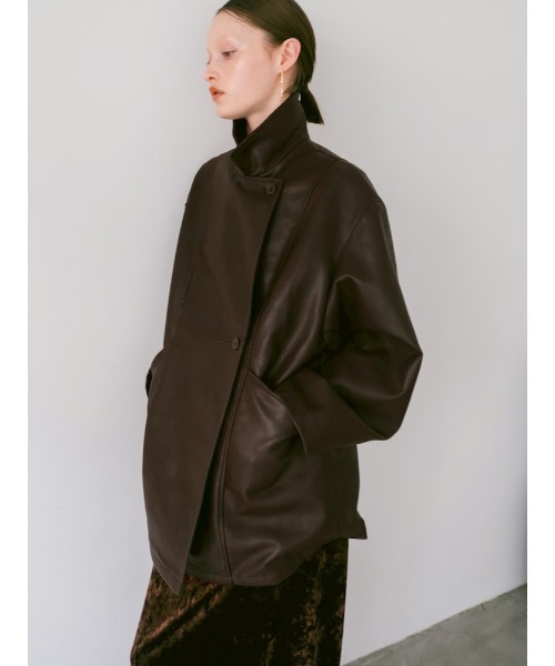 セール】2way Collar Over Jacket/2ウェイカラーオーバージャケット