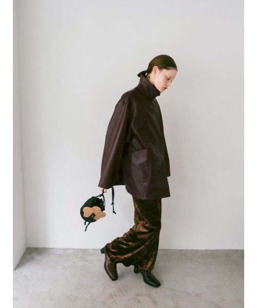 sahara（サハラ）の「2way Collar Over Jacket/２ウェイカラーオーバージャケット（その他アウター・レディース・ブラック/ブラウン/クリーム・FREE）」の9枚目の写真