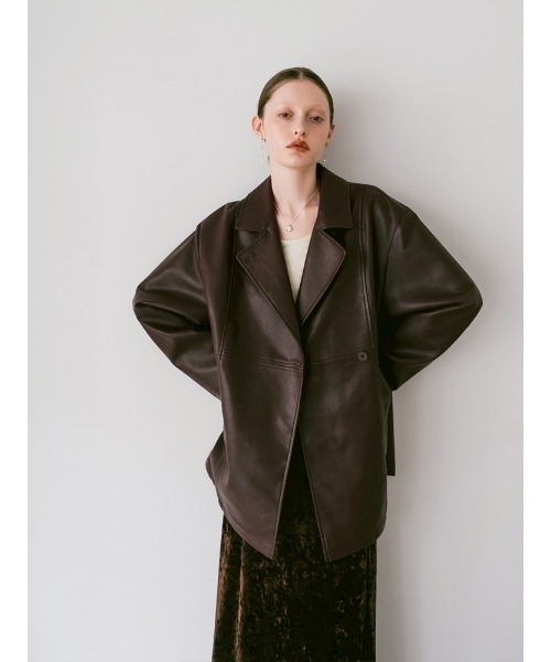 sahara（サハラ）の「2way Collar Over Jacket/２ウェイカラーオーバージャケット（その他アウター・レディース・ブラック/ブラウン/クリーム・FREE）」の10枚目の写真