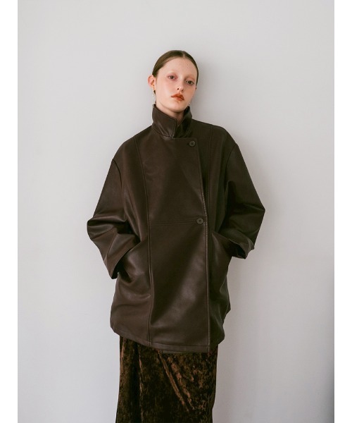 sahara（サハラ）の「2way Collar Over Jacket/２ウェイカラーオーバージャケット（その他アウター・レディース・ブラック/ブラウン/クリーム・FREE）」の11枚目の写真