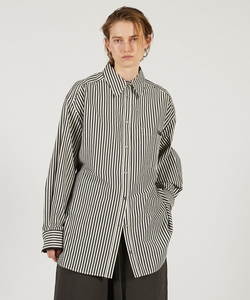 PRANK PROJECT(プランクプロジェクト)の「オーバーシャツ / Overshirt(シャツ/ブラウス・レディース・ダークブラック/ブラック/ブラウン・FREE)」の2枚目の写真