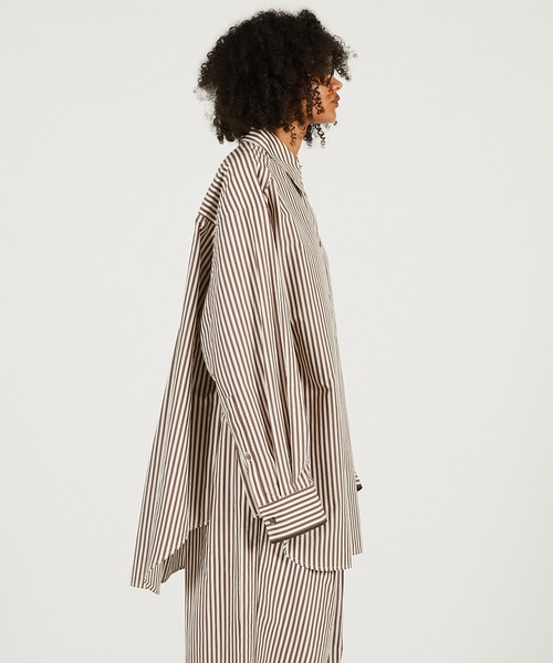 PRANK PROJECT(プランクプロジェクト)の「オーバーシャツ / Overshirt(シャツ/ブラウス・レディース・ダークブラック/ブラック/ブラウン・FREE)」の6枚目の写真