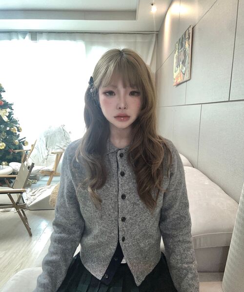 NEUFETBLEU(ヌフエブル)の「NEB metal shine two tone cardigan (gray)(カーディガン/ボレロ・レディース・その他・FREE)」の6枚目の写真