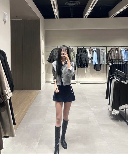 NEUFETBLEU(ヌフエブル)の「NEB metal shine two tone cardigan (gray)(カーディガン/ボレロ・レディース・その他・FREE)」の8枚目の写真