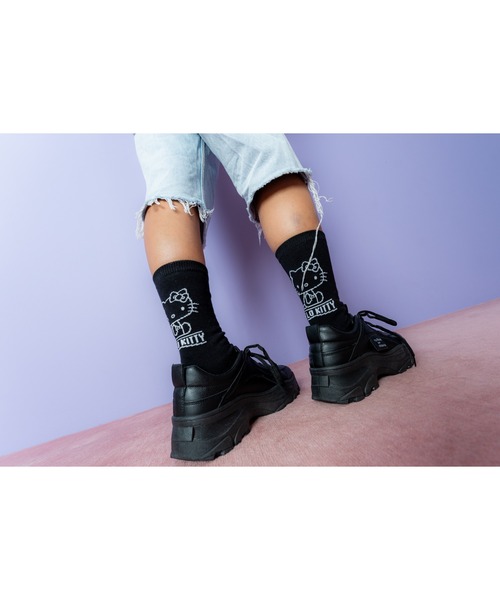 sanrio（サンリオ）の「サンリオキャラクターズ × ホームゲーム [HOMEGAME] - ハローキティー ソックス 靴下 [HELLO KITTY HOMEGAME SOCKS HG251703]（ソックス/靴下・レディース・ブラック・23-25cm）」の5枚目の写真