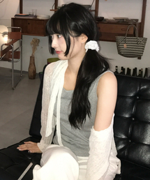 FIELDERS（フィールダーズ）の「SQUARE NECK SLEEVELESS GREY（Tシャツ/カットソー）」
