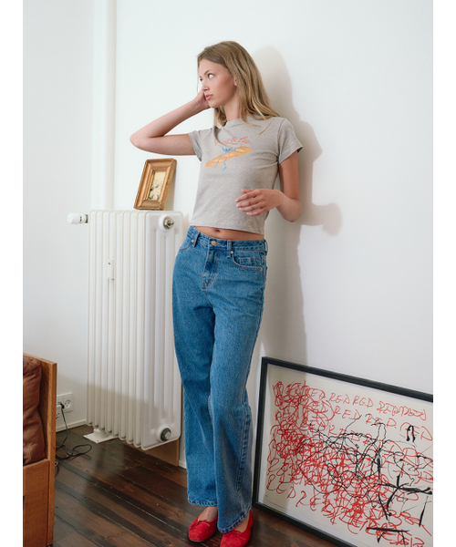 LANGNLU(ラングアンドルー)の「バゲットTシャツ(バゲット)_グレー(Tシャツ/カットソー・レディース・グレー・FREE)」の6枚目の写真