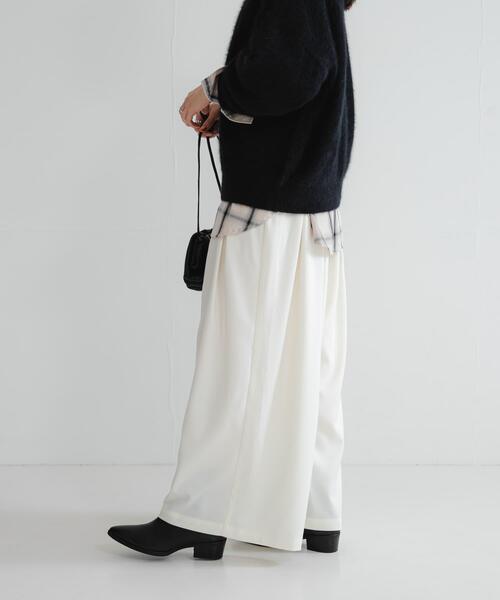 セール】ストレッチタックギャザーワイドパンツ（その他パンツ