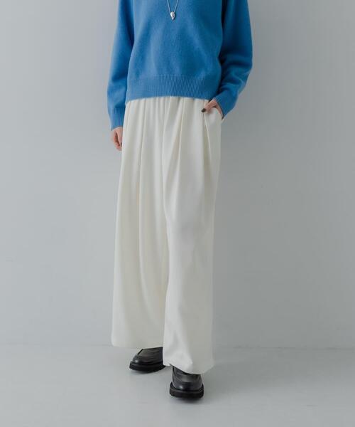 セール】ストレッチタックギャザーワイドパンツ（その他パンツ