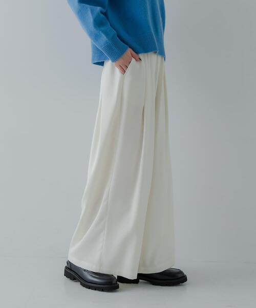 【NEW】アーバンリサーチ（URBAN RESEARCH）/ストレッチタックギャザーワイドパンツ セール】ストレッチタックギャザーワイドパンツ（その他パンツ