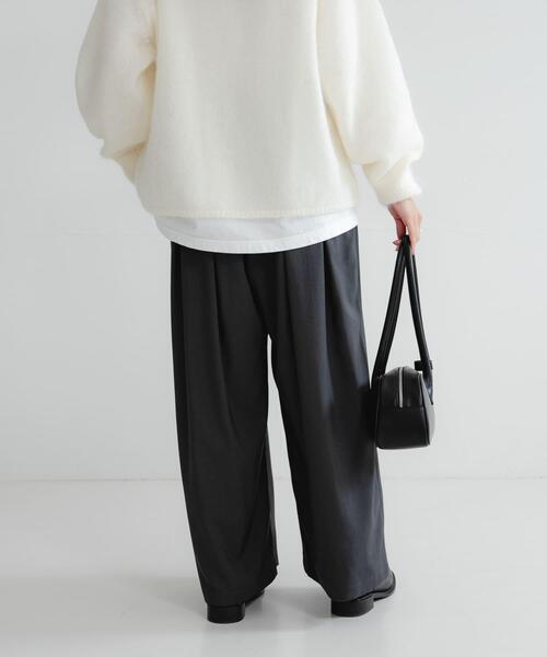 セール】ストレッチタックギャザーワイドパンツ（その他パンツ