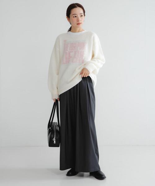 URBAN RESEARCH（アーバンリサーチ）の「ストレッチタックギャザーワイドパンツ（その他パンツ・レディース・ブルー/チャコールグレー/オフホワイト・36/38）」の21枚目の写真