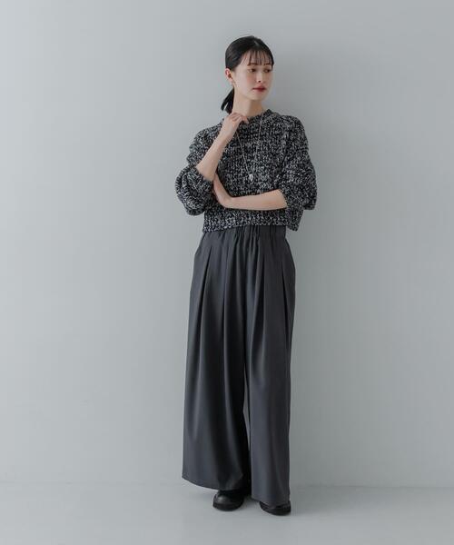 セール】ストレッチタックギャザーワイドパンツ（その他パンツ