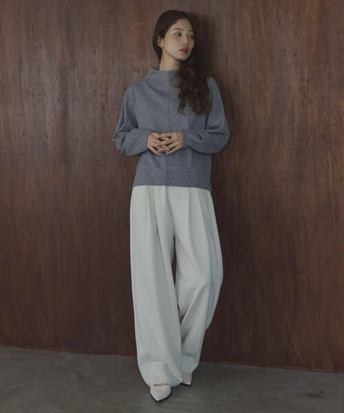 URBAN RESEARCH Sonny Label（アーバンリサーチサニーレーベル）の「ジャージーボトルネックプルオーバー（Tシャツ/カットソー・レディース・グレー/チャコールグレー/アイボリー・FREE）」の19枚目の写真