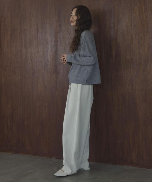 URBAN RESEARCH Sonny Label（アーバンリサーチサニーレーベル）の「ジャージーボトルネックプルオーバー（Tシャツ/カットソー・レディース・グレー/チャコールグレー/アイボリー・FREE）」の20枚目の写真