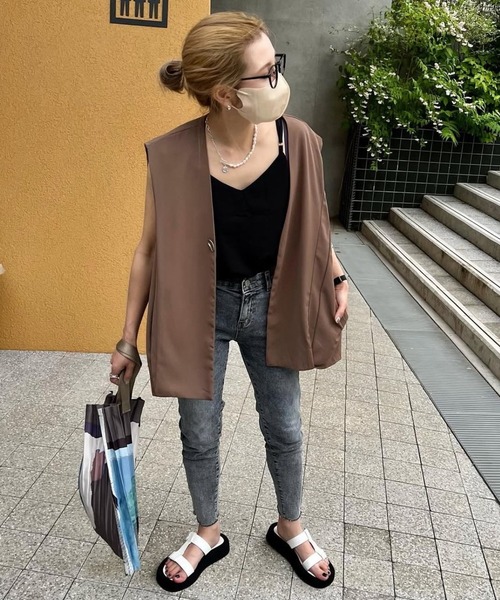 merrylatte(メリーラテ)の「ストレッチストレートケミカルデザインデニムpt【Primaras】(デニムパンツ・レディース・ブルー・L/M/S)」の5枚目の写真