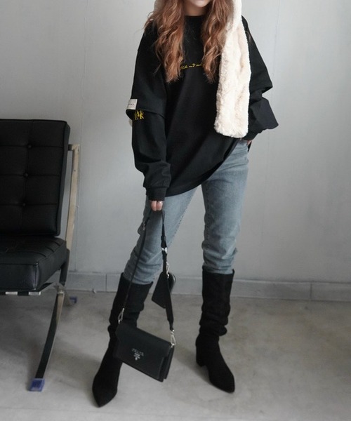 merrylatte(メリーラテ)の「ストレッチストレートケミカルデザインデニムpt【Primaras】(デニムパンツ・レディース・ブルー・L/M/S)」の13枚目の写真