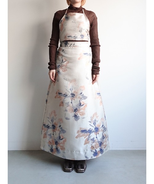 sahara（サハラ）の「Flower Jacquard Flare Skirt（スカート・レディース・ブラック/アイボリー/ブラウン・S/M）」の19枚目の写真