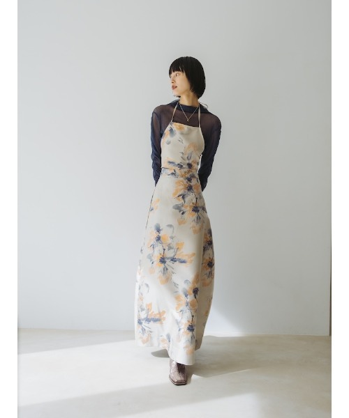 sahara（サハラ）の「Flower Jacquard Flare Skirt（スカート・レディース・ブラック/アイボリー/ブラウン・S/M）」の13枚目の写真