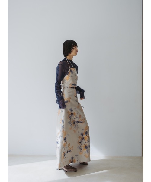 sahara（サハラ）の「Flower Jacquard Flare Skirt（スカート・レディース・ブラック/アイボリー/ブラウン・S/M）」の14枚目の写真