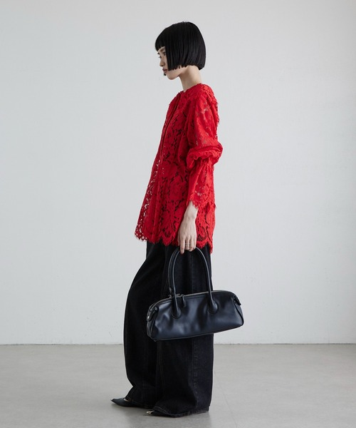 Lui's（ルイス）の「スカラップレースバックオープンシャツ（シャツ/ブラウス・レディース・ブラック/レッド・FREE）」の17枚目の写真