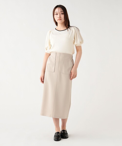 BEAMS HEART(ビームスハート)の「配色 ネジリ プルオーバー(Tシャツ/カットソー・レディース・オフホワイト/ブラック・FREE)」の3枚目の写真