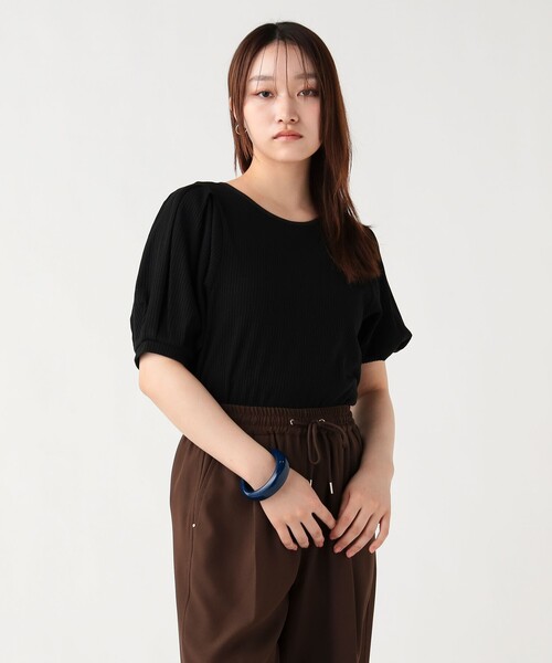 BEAMS HEART(ビームスハート)の「配色 ネジリ プルオーバー(Tシャツ/カットソー・レディース・オフホワイト/ブラック・FREE)」の8枚目の写真
