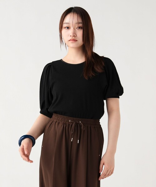 BEAMS HEART(ビームスハート)の「配色 ネジリ プルオーバー(Tシャツ/カットソー・レディース・オフホワイト/ブラック・FREE)」の9枚目の写真