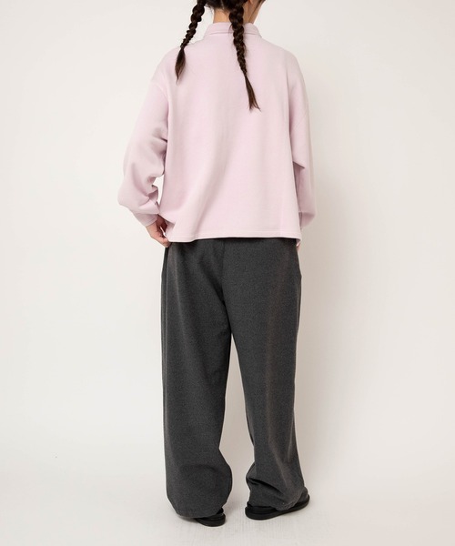 RNA-N（アールエヌエーエヌ）の「M2609 裏パイルポロプルオーバー（ポロシャツ・レディース・ピンク/ライトグレー/スミクロ・FREE）」の19枚目の写真