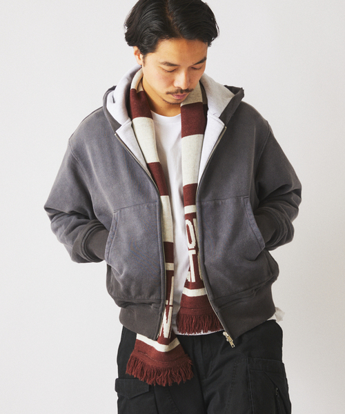 JOURNAL STANDARD relume（ジャーナルスタンダード　レリューム）の「ダブルフェイス ワッフル ジップパーカー（パーカー・メンズ・レッド系その他/コバルトブルー/ブラックミックス・LARGE/MEDIUM）」の7枚目の写真