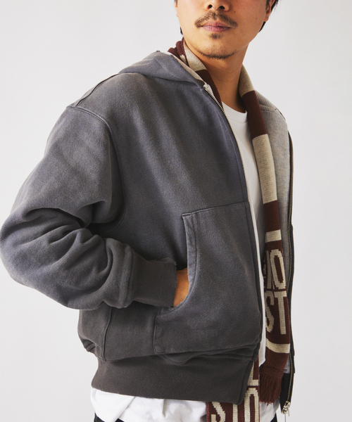 JOURNAL STANDARD relume（ジャーナルスタンダード　レリューム）の「ダブルフェイス ワッフル ジップパーカー（パーカー・メンズ・レッド系その他/コバルトブルー/ブラックミックス・LARGE/MEDIUM）」の9枚目の写真