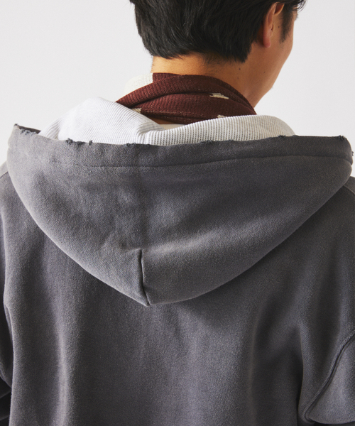 JOURNAL STANDARD relume（ジャーナルスタンダード　レリューム）の「ダブルフェイス ワッフル ジップパーカー（パーカー・メンズ・レッド系その他/コバルトブルー/ブラックミックス・LARGE/MEDIUM）」の11枚目の写真