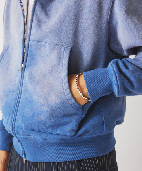 JOURNAL STANDARD relume（ジャーナルスタンダード　レリューム）の「ダブルフェイス ワッフル ジップパーカー（パーカー・メンズ・レッド系その他/コバルトブルー/ブラックミックス・LARGE/MEDIUM）」の14枚目の写真