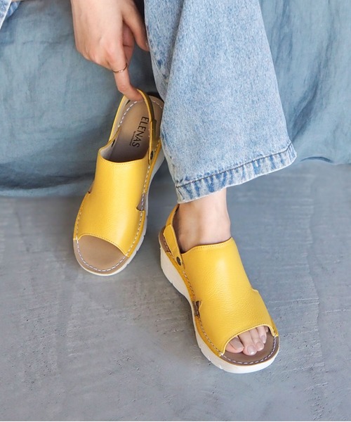 enchanted(エンチャンテッド)の「本革2WAYミュールスリングバックサンダル(サンダル・レディース・レッド/グレイッシュベージュ/ブラック/イエロー/ネイビー/ベージュ/ホワイト/シルバー・3L/L/M/S/LL)」の6枚目の写真